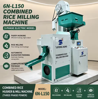 Machine combinée à décortiquer et à moudre le riz 6N-L150, capacité 750-1000 kg/h, machine automatique de traitement du riz paddy