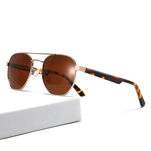 Gafas de sol de aviador transfronterizas para hombre, montura metálica, patillas de acetato, protección UV400, polarizadas, para conducir, tipo 3, lentes TAC - Product Image 3