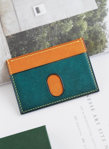 Custodia per biglietti da visita in pelle con schermo in vera pelle per uomo e donna per carte di credito - Product Image 4