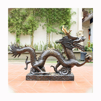 Statue de dragon grandeur nature personnalisée décoration extérieure en acier inoxydable poli de bonne qualité sculpture en métal 3D