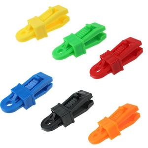 Clips de fixation en plastique Cleye pour bâche, corde coupe-vent, pince de fixation, série de rangement extérieur, ensemble multicolore - Product Image 1
