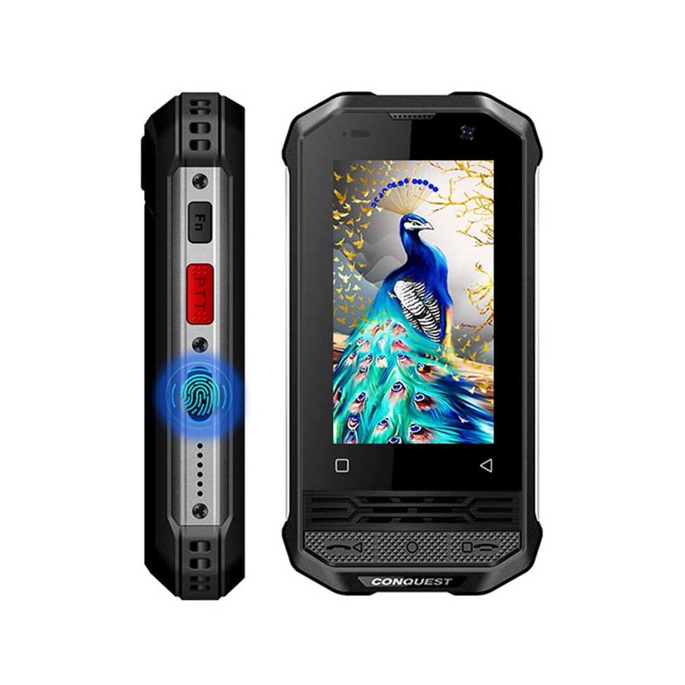 Conquest F2 Sáng Đèn Pin Dock Sạc NFC Trọng Lượng Nhẹ 4 Gam Android 8.1 Quad-Code 3GB + 32GB Mini Rugged Điện Thoại Thông Minh Mở Khóa