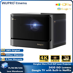 [Google TV] Nouveau projecteur vidéo Dangbei Mars Pro 2 DLP 4K Nativa 2026, 2450 lumens ISO, projecteur laser ALPD intelligent pour la maison - Product Image 1