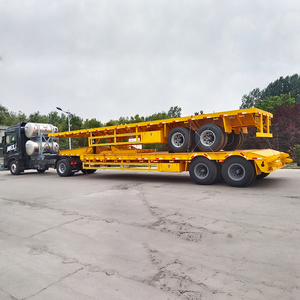 Semirremolque de Plataforma Baja de 2 Ejes Desmontable de 12m de <span class=keywords><strong>Segunda</strong></span> <span class=keywords><strong>Mano</strong></span> Barato para Transporte de Excavadoras, <span class=keywords><strong>Remolque</strong></span> de Plataforma Baja de Servicio Pesado - Product Image 5