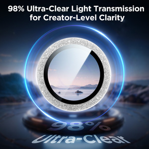 Pellicola Protettiva per Obiettivo Fotocamera OEM Personalizzata, <span class=keywords><strong>Vetro</strong></span> Temperato 9H Ultra Sottile e Ultra Trasparente con Glitter per iPhone - Product Image 2