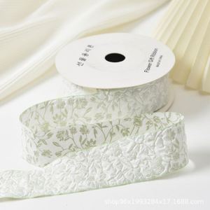 Ruban en polyester gaufré floral Zexiao, couleur personnalisée, élégant, 2,5/4 cm, pour décoration de robe de mariée, haute ténacité - Product Image 6