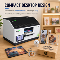 Printer UV Flatbed Otomatis A5 dengan Print Head DX7 1440x2880 Mesin Kecil untuk Casing Ponsel dan Kotak Hadiah
