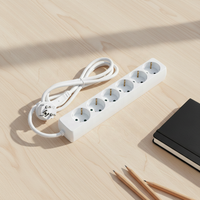 Prise de rallonge électrique EU Multiple Power Strip Three Way Extension Cord EU Plug With Switch Adapter Germany Plug to Israel