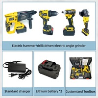 Kit perceuse à percussion sans fil 18V sans balais 20V 2 pièces 2.0 3.0 4.0Ah Batteries Chargeur Béton Bois Acier-Nouveau OEM