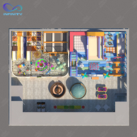 Équipement de terrain de jeu intérieur personnalisé pour enfants mmultijoueur jeu compétitif maison labyrinthe château gonflable parc d'attractions de divertissement