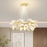 Lustre en céramique pour salon, salle à manger, villa, duplex, lampe décorative en forme de branche d'arbre, luminaire suspendu pour hôtel, bar, restaurant