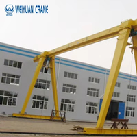 Grue portique mobile d'extérieur pour levage de bobines en acier, capacité 10 tonnes, avec palan à câble en acier pour manutention de caisses