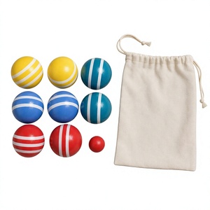 <span class=keywords><strong>Jeu</strong></span> <span class=keywords><strong>de</strong></span> boules <span class=keywords><strong>de</strong></span> <span class=keywords><strong>pétanque</strong></span> en bois pour pelouse, jardin et extérieur avec sac à cordon - Product Image 3