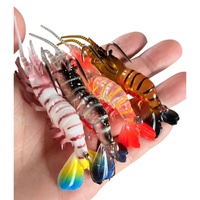 Leurre souple artificiel réaliste de haute qualité 70mm 9g à coulée lente, imitation crevette avec œufs de poisson, pour la pêche au bar et au snook