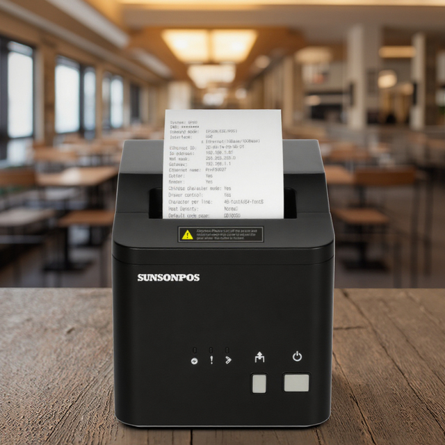80mm Thermal Receipt Printer with 300mm/s Speed Auto Cutter Logo Download-Support for All Commercial Retail POS Systems