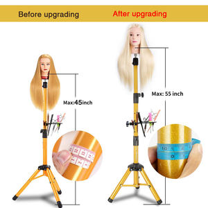 Trépied Support <span class=keywords><strong>de</strong></span> Tête <span class=keywords><strong>de</strong></span> Mannequin en Toile Leeons <span class=keywords><strong>avec</strong></span> Plateau, Trépied Robuste pour <span class=keywords><strong>Perruque</strong></span> pour la Fabrication <span class=keywords><strong>de</strong></span> Perruques, la Cosmétologie et la Pratique <span class=keywords><strong>de</strong></span> la Coiffure - Product Image 2