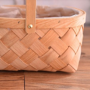 Handmade Bamboo Woven <b>Basket</b> Rectangle Storage <b>Basket</b> For Picnic Home Decor Zen Style - Product Image 4