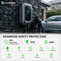 Chargeur mural EV GANCRON OEM GB/T 7kW 1 phase 32A AC réglable, chargeur EV intelligent pour la maison