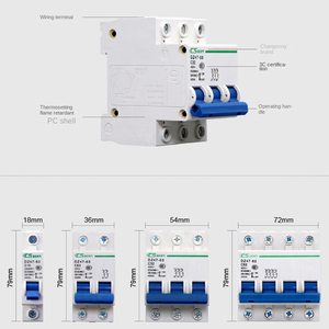 MCB 1 полюс 2 полюса 3 полюса 4 полюса 2 ампа 3 ампа 4 ампа 6 ампа 10 ампер 16 ампер 20 Ампер 25 ампер 32 ампа 50 Ампер 63 ампа DC миниатюрные автоматические выключатели - Product Image 6