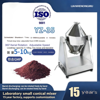 Mélangeur de poudres et de particules multifonctionnel électrique horizontal de type tambour en acier inoxydable de petite taille pour laboratoire, marque LIANHENONGMU