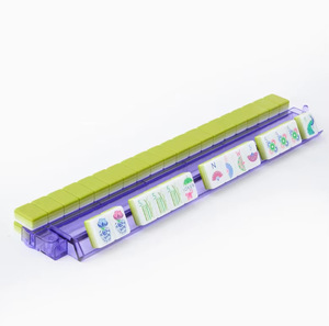 Jeu de Mahjong américain portable de luxe moderne personnalisé pour 4 joueurs, tuiles en acrylique vert clair - Product Image 4