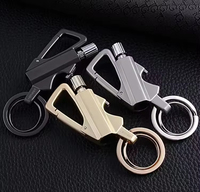 Briquet à allumettes permanent porte-clés, coupe-vent, allume-feu à silex, Mechero, briquet à huile métallique, ouvre-bouteille, briquet à kérosène