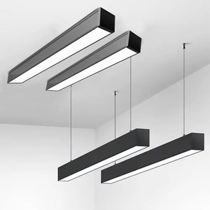 Hot bán đề nghị treo núi nhôm văn phòng <span class=keywords><strong>LED</strong></span> ánh sáng mặt dây treo tuyến tính chiếu sáng ống đèn - Product Image 1