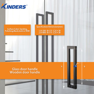 Manija de puerta de vidrio de acero inoxidable 201, manijas de puerta, aplicación de Hotel de restaurante de lujo - Product Image 2