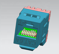 HOTION fabrika OEM Cat.6 Keystone Jack RJ45 8P8C UTP, 3u "altın kaplama