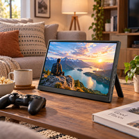 Moniteur portable sans fil OEM en gros avec batterie, 15,6 pouces, 1080P FHD IPS, USB-C, HDMI, deuxième écran avec support intégré