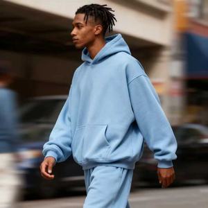 TKAN203 Venta al por mayor Heavyweight 500Gsm Custom Pullover <span class=keywords><strong>French</strong></span> Terry Hoodies Drop Shoulder Streetwear No Strings Sudaderas con capucha de gran tamaño - Product Image 2