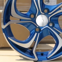 Velg Mobil Aftermarket Aluminium Alloy Lima Palang Desain Mesin Cor Tekanan Rendah 14-16 Inch