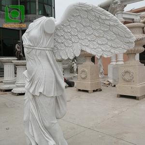 Estatua Moderna de la Diosa de la Victoria Tallada en Mármol Blanco para Parque H200CM - Product Image 2