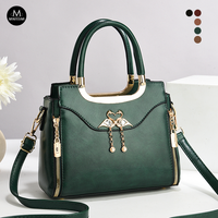 Tas Selempang Wanita Desainer Warna Solid, Tas Jinjing Portabel PU Custom MOQ Rendah, Tas Bisnis Harian