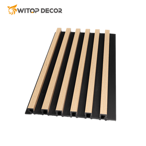 Best-seller Panneau mural WPC de haute qualité pour usage hôtelier Imperméable avec grain de bois à moitié recouvert - Product Image 6