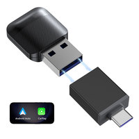 Adaptateur CarPlay 2 In1 sans fil pour Apple iPhone Android filaire vers sans fil Carplay AI Box USB Type C Connection Auto Car Dongle