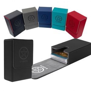 Caja de Cartas de Tarot de Cuero PU FX, Estuche para Cartas/Caja de Almacenamiento para la Mayoría de los Tamaños de Cartas de Tarot - Product Image 1