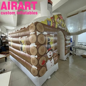 Casa inflable de santa, cabina de troncos para eventos de Navidad, <span class=keywords><strong>2021</strong></span> - Product Image 4