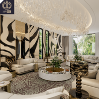 Solutions clés en main pour la maison, salon moderne de luxe, design d'intérieur 3D, équipe professionnelle sur mesure, hôtel et villa de haut standard