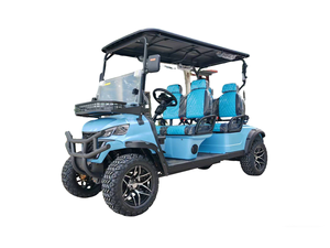 Voiturette de golf semi-automatique 4 places et véhicule de tourisme, ensemble complet avec 6 batteries 100 Ah, paniers de chargement avant/arrière, et rideau de pluie - Product Image 3