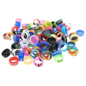 Anneaux antidérapants en silicone de couleurs assorties en gros, anneaux de préhension décoratifs en caoutchouc pour cannes à pêche, poignées et outils d'extérieur - Product Image 1