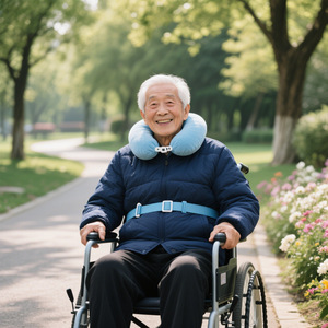 Wheelchair Anti-Tilt Pillow With Arm Support Blue One Size Medium Firmness For Wheelchair Users - Product Image 4