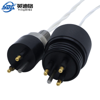 YingDiGe YDG-MC-3-M/F-S Conector Circular Micro Subconn de Alta Tensión (100V-1500V) de Acero Inoxidable, Impermeable IP68, de 3 Pines Macho para Uso en Aguas Profundas