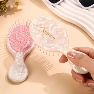 Brosse personnalisée avec nom, brosse à coussin d'air, brosse ovale démêlante pour femmes, outil de coiffage - Product Image 3
