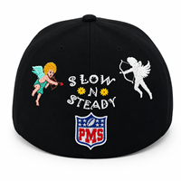 Casquette de baseball unisexe à 6 panneaux, visière plate, broderie 3D en relief motif fleur Cupidon, en coton, style streetwear, imprimé léopard, pour usage quotidien
