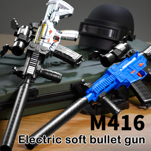 Pistola Giocattolo Elettrica Airsoft con Proiettili Morbidi, Gioco di Tiro Nerf con Espulsione del Bossolo, Pistola M416 per Bambini - Product Image 4
