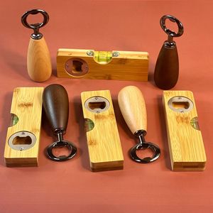 Abridor de botellas de bambú personalizable, abridor de cerveza para fiestas en bares/lounges, destornillador con logotipo imprimible - Product Image 2