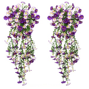 Vignes artificielles de volubilis suspendues au mur, en plastique réaliste, pour décorations de mariage en extérieur - Product Image 1