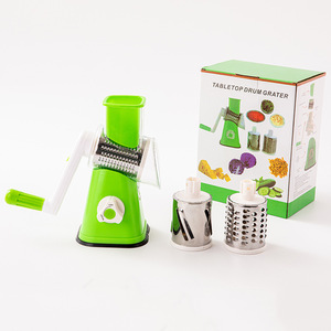 Multifunzione manovella ortaggi a manovella trinciatrice rotativa a rulli transfrontalieri trituratore da cucina affettatrice manuale per uso domestico - Product Image 2