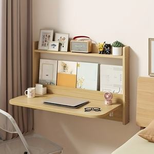 Bureau <span class=keywords><strong>mural</strong></span> portable suspendu, pliable, avec étagère intégrée, style tête de <span class=keywords><strong>lit</strong></span>, pour chambre à coucher - Product Image 6